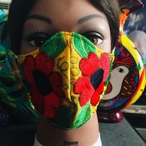 “Authentic Mexican” handmade embroidered facemask!